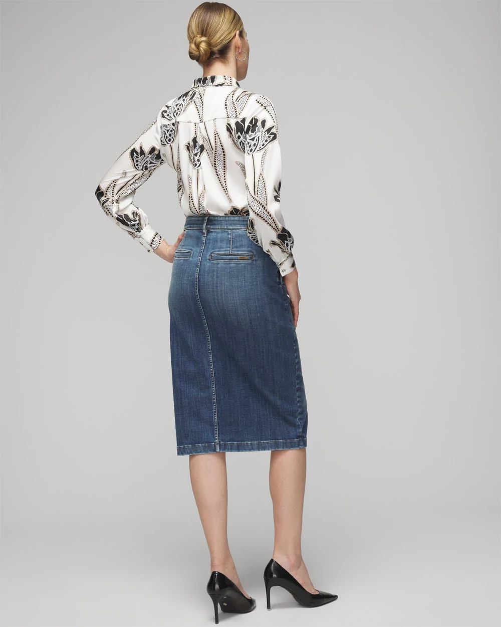 Denim Midi Skirt